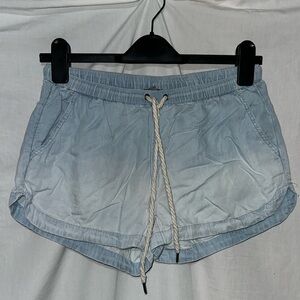 light blue chambray Aerie drawstring shorts size xs
